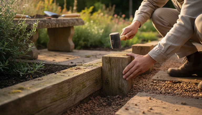 Bordure bois pour jardin : guide complet 2026 : Pose d'une bordure bois : étapes et conseils techniques
