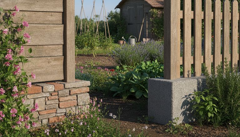 Clôture en bois pour jardin : prix au m² en 2026 : Clôture bois sur muret ou sur plot béton : que choisir