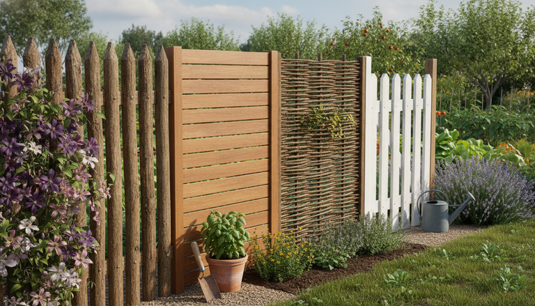 Clôtures bois pour jardin : guide complet d'achat 2026 : Les différents types de clôtures bois pour jardin
