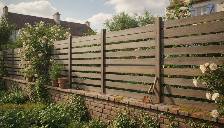 Clotures en bois pour jardin : prix et guide complet 2026 : Clôture bois sur muret, moderne ou 1m50 : adapter le choix à son projet