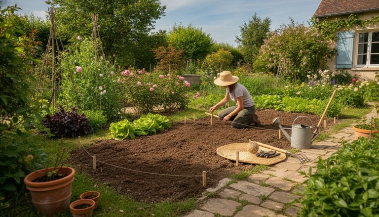 Bordures de jardin : 5 étapes pour les réaliser soi-même en  : Étape 2 : Préparer le terrain et tracer le tracé