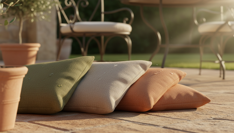 Coussin pour salon de jardin : le guide complet : Les matières du coussin pour salon de jardin : ce qui résiste vraiment